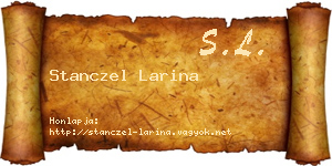 Stanczel Larina névjegykártya